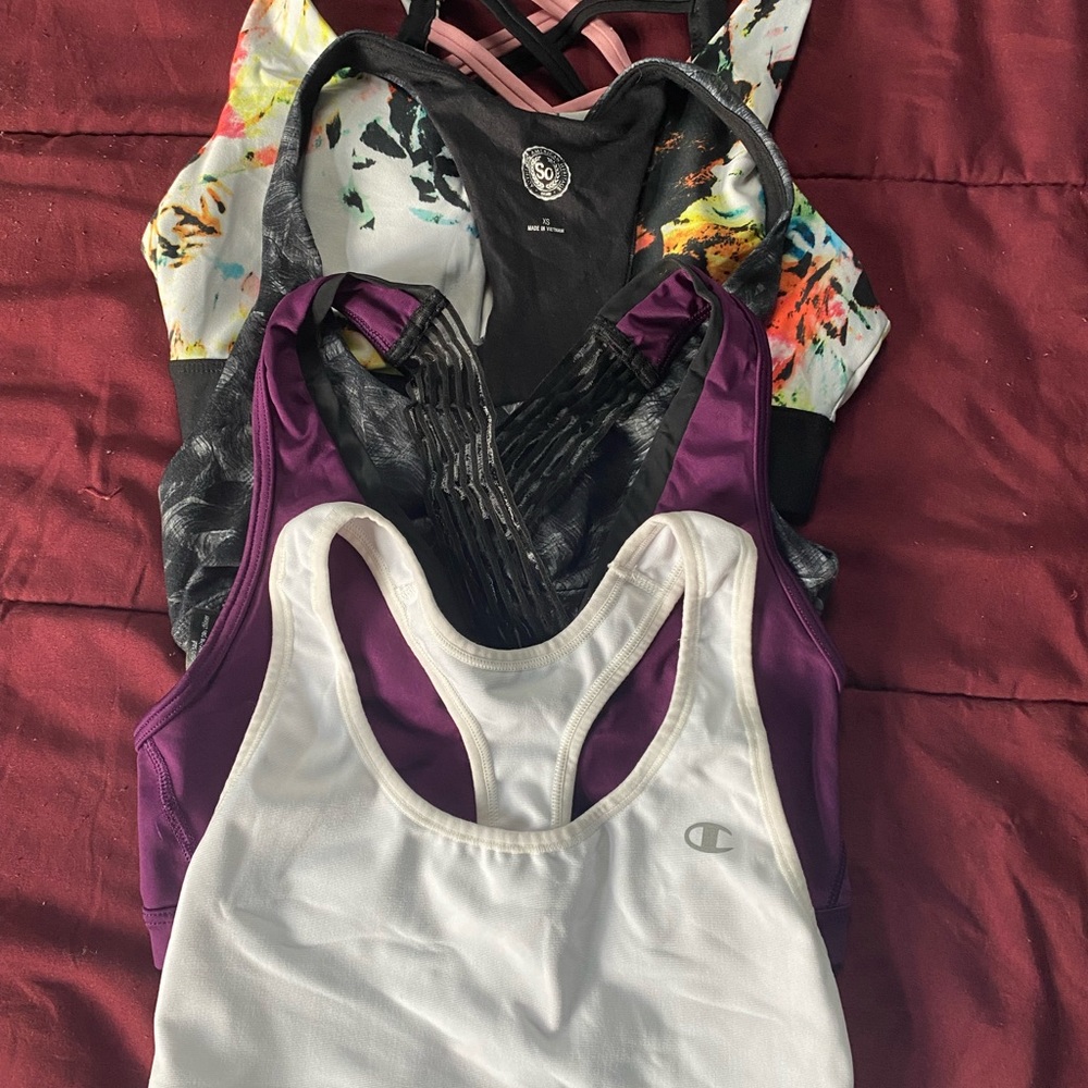 Mix of XSmall sport bras